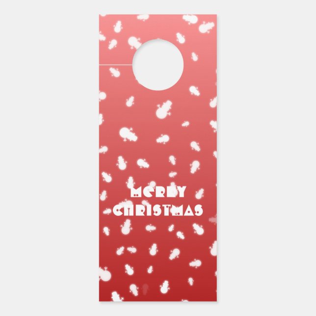Weihnachtsschneemann Türanhänger (Vorderseite)