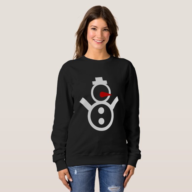 Weihnachtsschneemann Winter Feierliche Feier - Wei Sweatshirt (Vorne ganz)