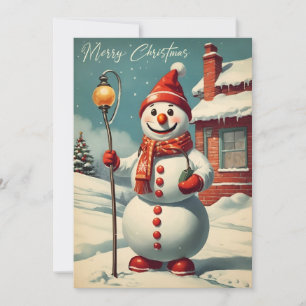 Weihnachtsschneemann Winter Feiertagskarte