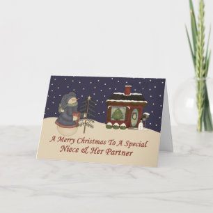 Weihnachtsschneemann zu einem besonderen Stück & P Feiertagskarte