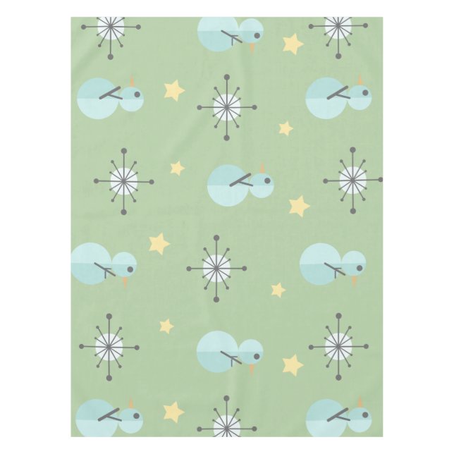 Weihnachtsschneemänner aus dem Mittelalter Tischdecke (Vorderseite)