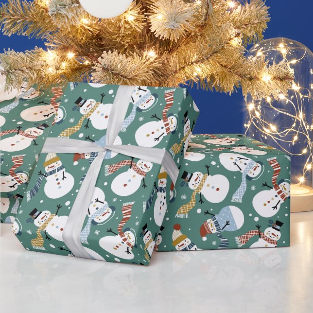 Weihnachtsschneemänner Geschenkpapier (Feiertage)