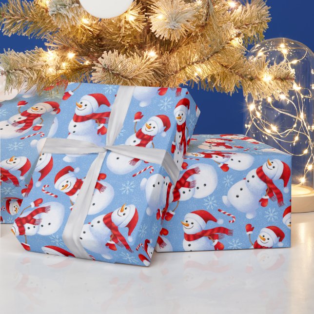 Weihnachtsschneemänner Geschenkpapier (Feiertage)