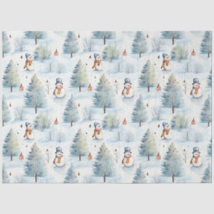 Weihnachtsschneemänner Seidenpapier