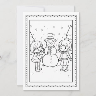 Weihnachtsschneemannskarte für Kinder Feiertagskarte
