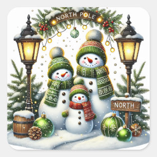 Weihnachtsschneemenschen Stickers