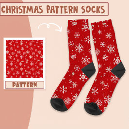 Weihnachtsschneepattern Socken