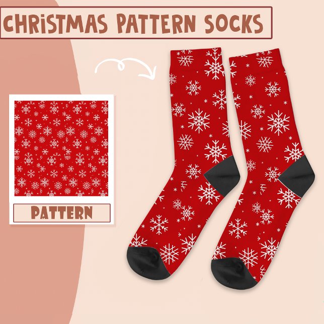 Weihnachtsschneepattern Socken (Von Creator hochgeladen)