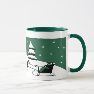 Weihnachtsschneeszene der 1940er Jahre - Tasse