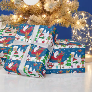Weihnachtsschneeszene Geschenkpapier