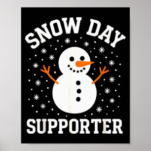 Weihnachtsschneetag Unterstützer Schneeflocke Schn Poster