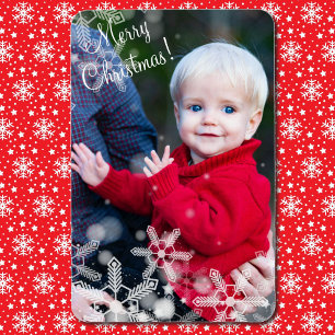 Weihnachtsschneeüberlagerungen Foto-Geschenk 4x6 p Magnet
