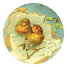 Weihnachtsschneevögel Sticker