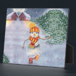 Weihnachtsschneewanderung Fotoplatte<br><div class="desc">Weihnachtsschneepuppen Mann,  lustiges Gemälde feiern Liebe ,  lustig fröhliche gezeichnet Schneeflocke,  Vintager Schieferwald niedlich,  Cartoon zeichnend Kunst fröhlich,  neue Weiße Jahreszeit Schnee,  Feierlichkeiten glückliche Illustration ,  Winterurlaub santa Jahr,  Baum Hut,  Puppenhaus Weihnachtsschneemann, </div>