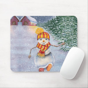 Weihnachtsschneewanderung Mousepad