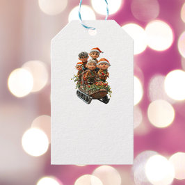 Weihnachtsschneewitz White Gift Tags Geschenkanhänger