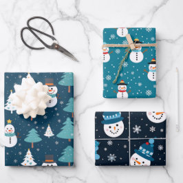 Weihnachtsschneewrapping Paper Geschenkpapier Set