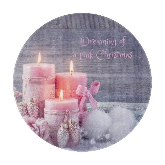 Weihnachtsschneider, rosa Weihnachten Schneidebrett (Vorderseite)