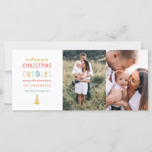 Weihnachtsschnuppe zwei Foto Familienurlaubskarte