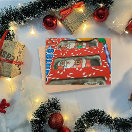 Weihnachtsschokolade Candy Santa Claus Feiertagskarte