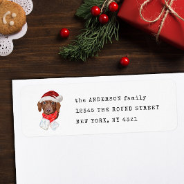 Weihnachtsschokolade Dackel Hund Rücksendeadresse