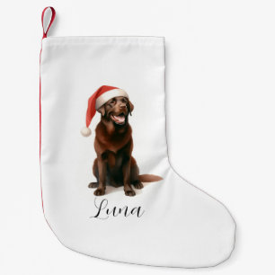 Weihnachtsschokolade Labrador Dog Hat Strumpf Kleiner Weihnachtsstrumpf