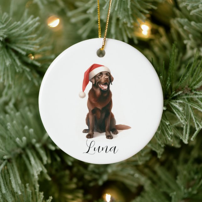 Weihnachtsschokolade Labrador Hundelhut Ornament (Baum)