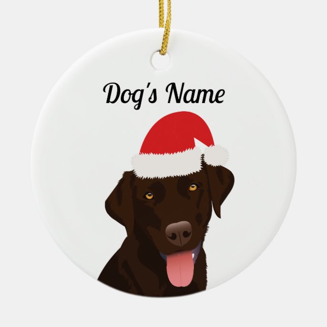 Weihnachtsschokolade Labrador Ornament (Vorne)