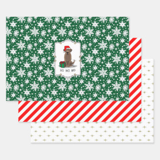 Weihnachtsschokolade Labrador Retriever Funny Geschenkpapier Set