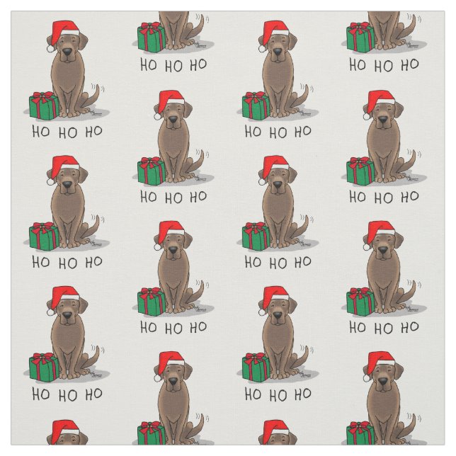 Weihnachtsschokolade Labrador Retriever Funny Stoff (Muster)
