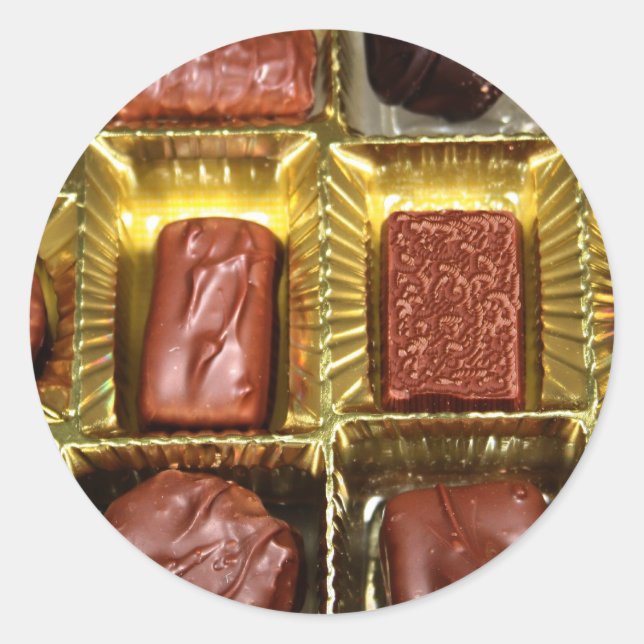 Weihnachtsschokolade Maßgeschneiderte Weihnachtska Runder Aufkleber (Vorderseite)