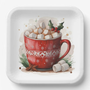 Weihnachtsschokolade Pappteller