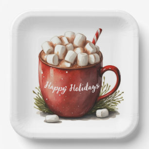 Weihnachtsschokolade Pappteller