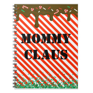 Weihnachtsschokolade Tropfen Peppermint Candy Xmas Notizblock
