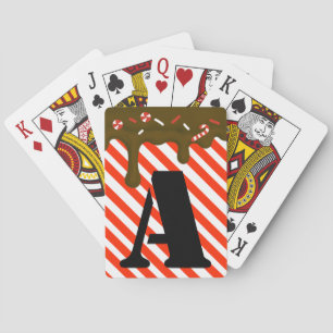 Weihnachtsschokolade Tropfen Pfefferminzbonbons xm Spielkarten