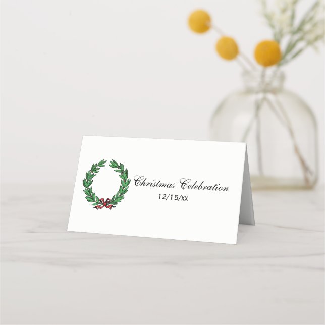 Weihnachtsschrei #1 Escort Card Platzkarte (Vorderseite)