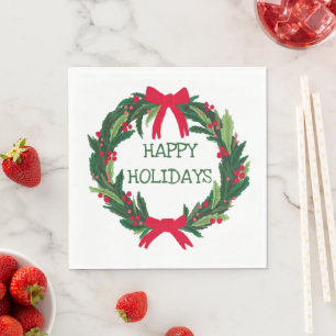 Weihnachtsschrei CUSTOM Handgezeichneter Feiertag Serviette