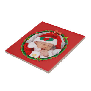 Weihnachtsschrei hinzufügen Ihr Foto und den Hinte Fliese