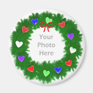 Weihnachtsschrei im Herzen des Fotos Magnet