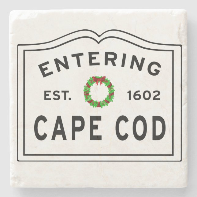 Weihnachtsschrei in Cape Cod Steinuntersetzer (Vorderseite)