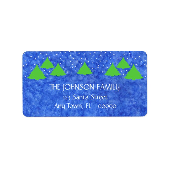 Weihnachtsschrei in Royal und Lime Green Adressaufkleber (Vorne)