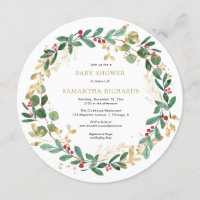 Weihnachtsschrei mit roter Bordeaux-grüner Babydus