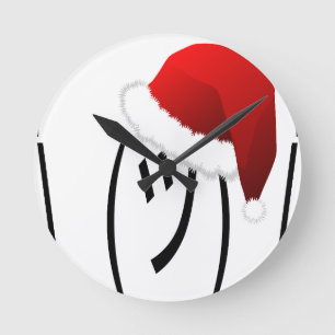 Weihnachtsschrei Runde Wanduhr