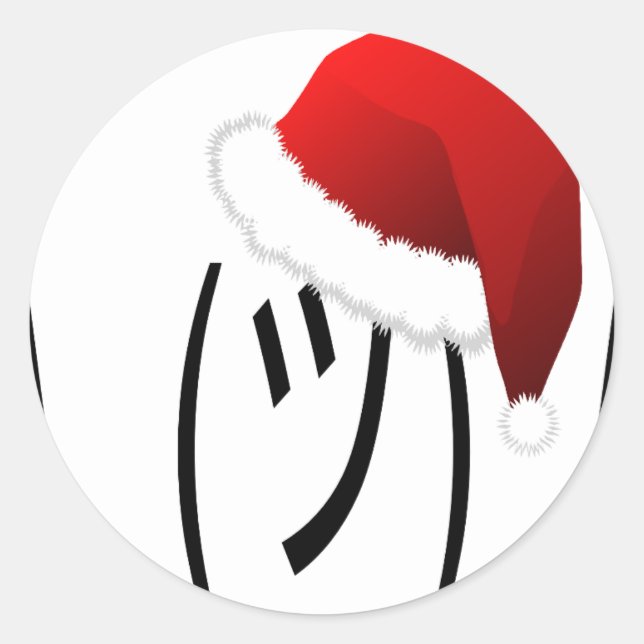 Weihnachtsschrei Runder Aufkleber (Vorderseite)