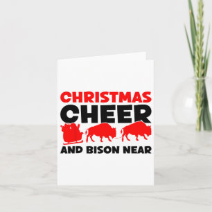 Weihnachtsschrei und Bison Near - Bison Buffalo Xm Karte