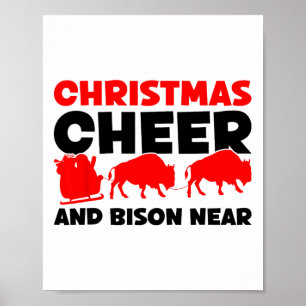Weihnachtsschrei und Bison Near - Bison Buffalo Xm Poster