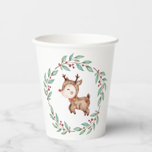 Weihnachtsschrei zum ersten Geburtstag Pappbecher