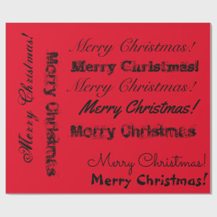 Weihnachtsschreiben für mehrere Schriftart Geschenkpapier