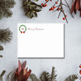 Weihnachtsschreiben und Monogramm-Brief Post-it Klebezettel