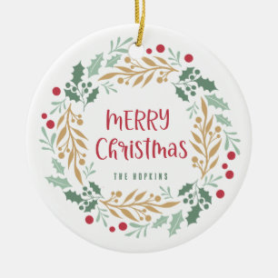 Weihnachtsschreiben und Skript   Frohe Weihnachten Keramik Ornament